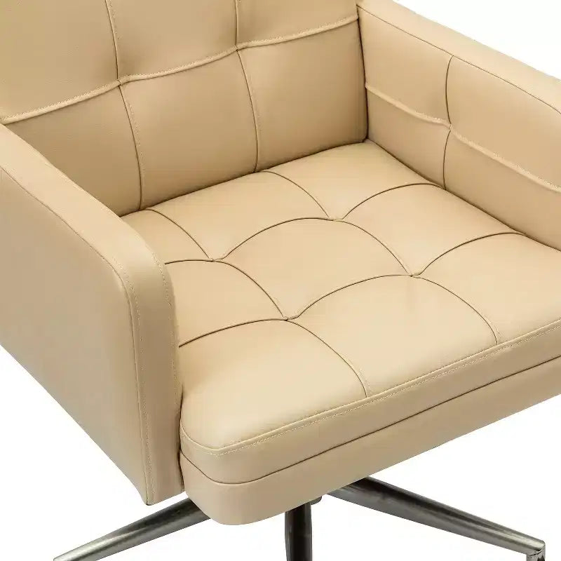 Sedia da ufficio Josua Modern Button-tufted con gambe in metallo | KARAT HOME