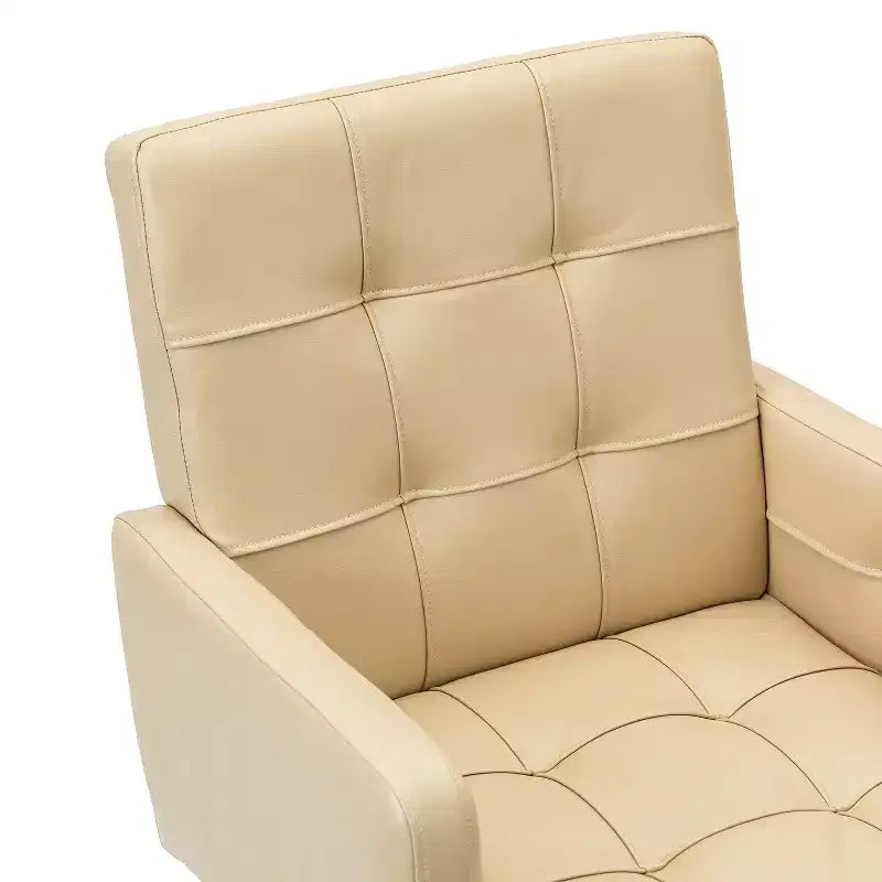 Sedia da ufficio Josua Modern Button-tufted con gambe in metallo | KARAT HOME