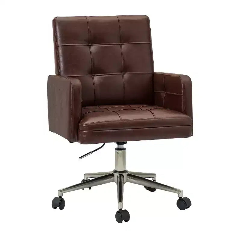 Sedia da ufficio Josua Modern Button-tufted con gambe in metallo | KARAT HOME