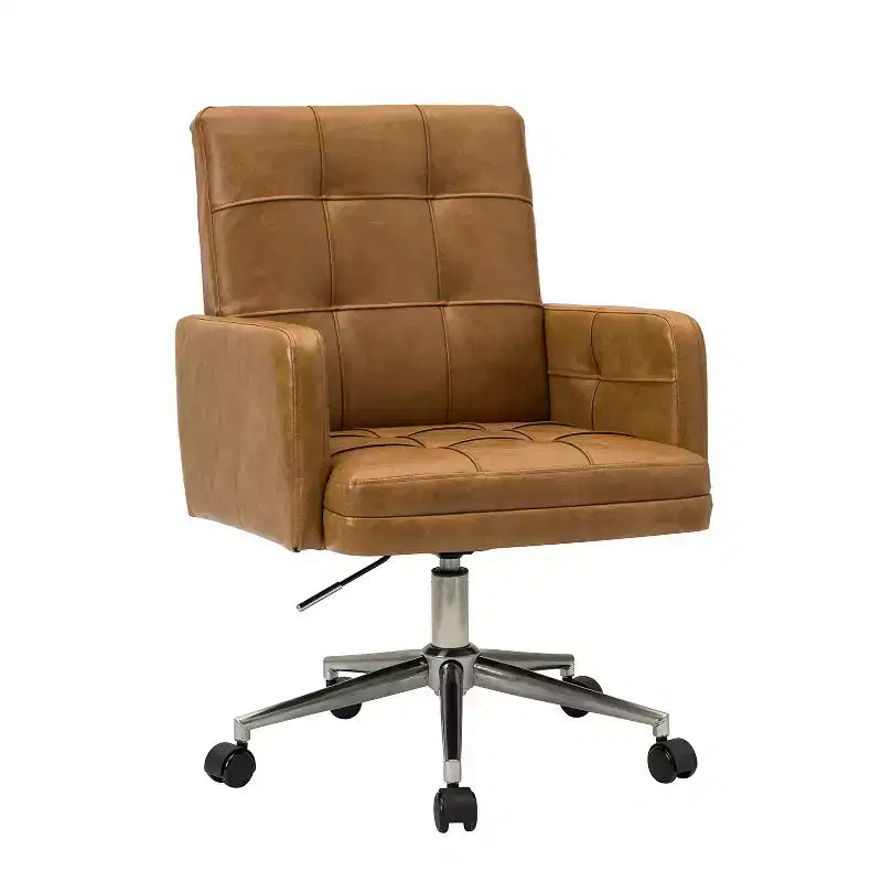 Sedia da ufficio Josua Modern Button-tufted con gambe in metallo | KARAT HOME