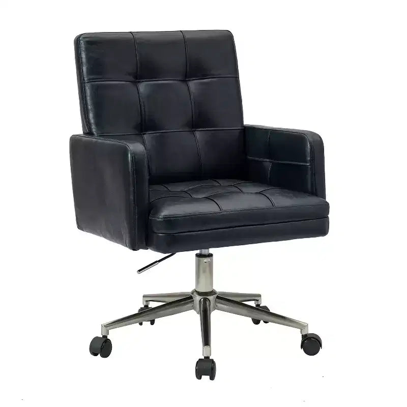 Sedia da ufficio Josua Modern Button-tufted con gambe in metallo | KARAT HOME