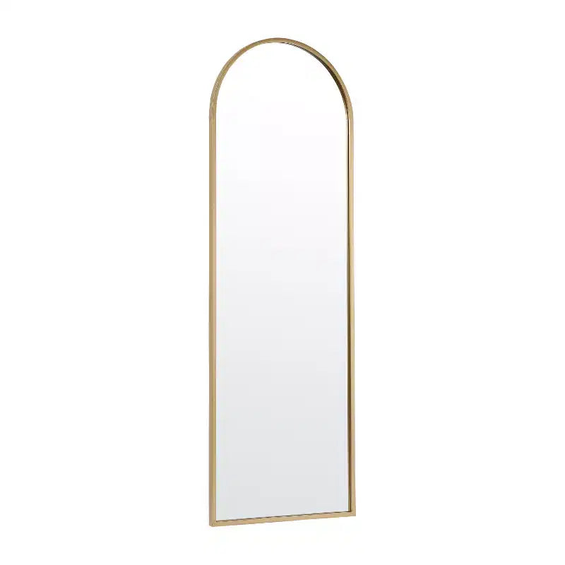 Flash Furniture Mila Arched Metal Framed Wall Mirror for Hallways, Entryways, Dining and Living Rooms