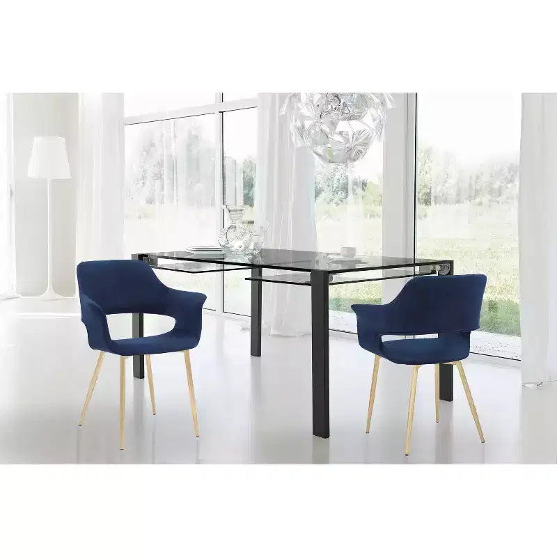 Gigi Velvet Metal Dining Room Chair - Armen Living