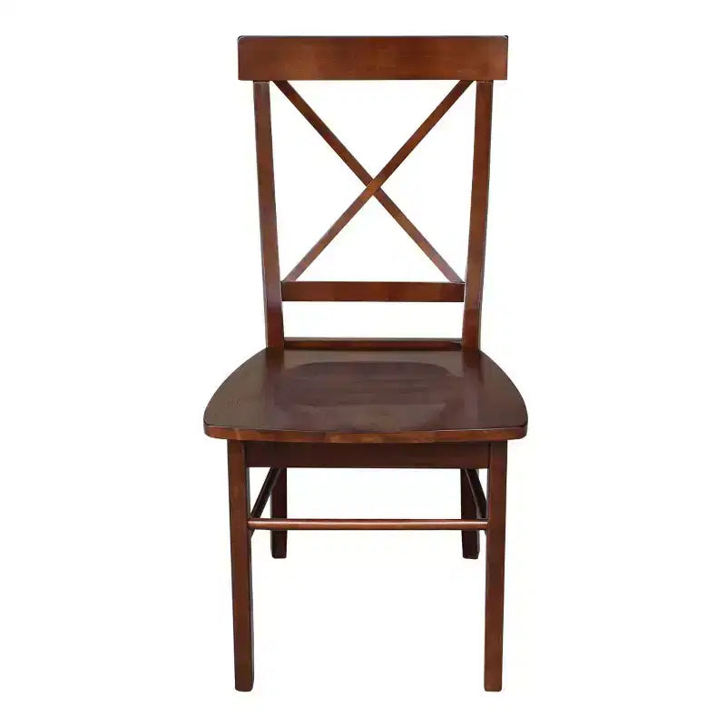 Set di 2 sedie con schienale a X in legno massello - International Concepts