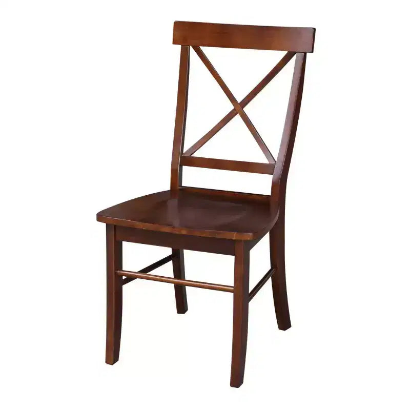 Set di 2 sedie con schienale a X in legno massello - International Concepts