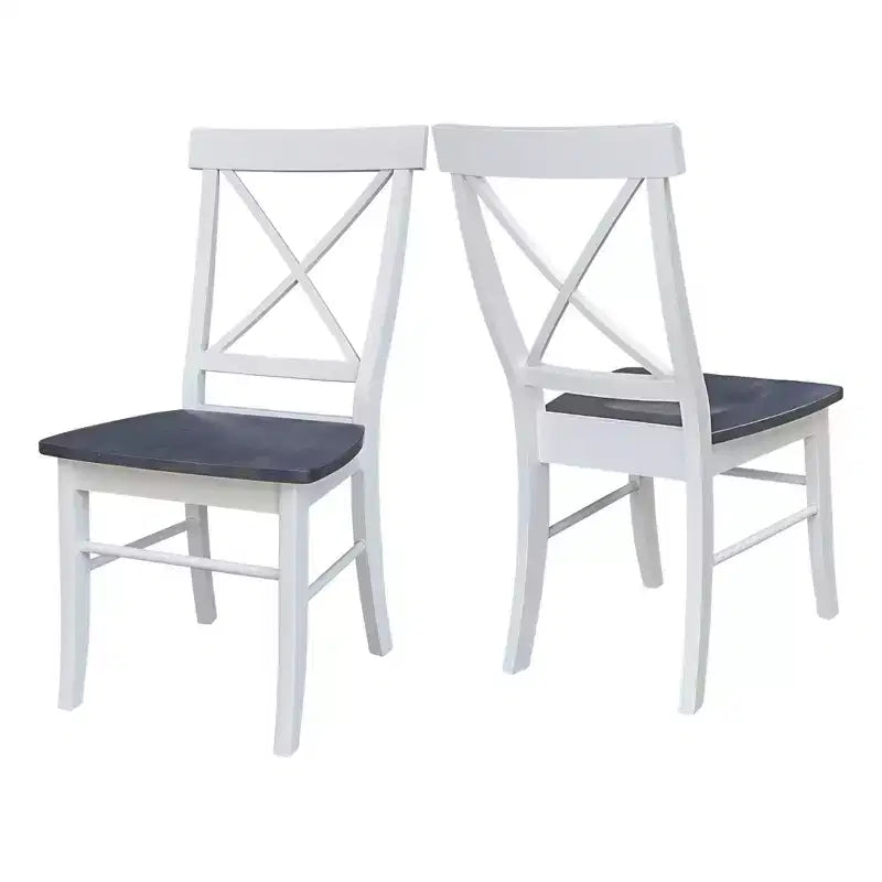 Set di 2 sedie con schienale a X in legno massello - International Concepts