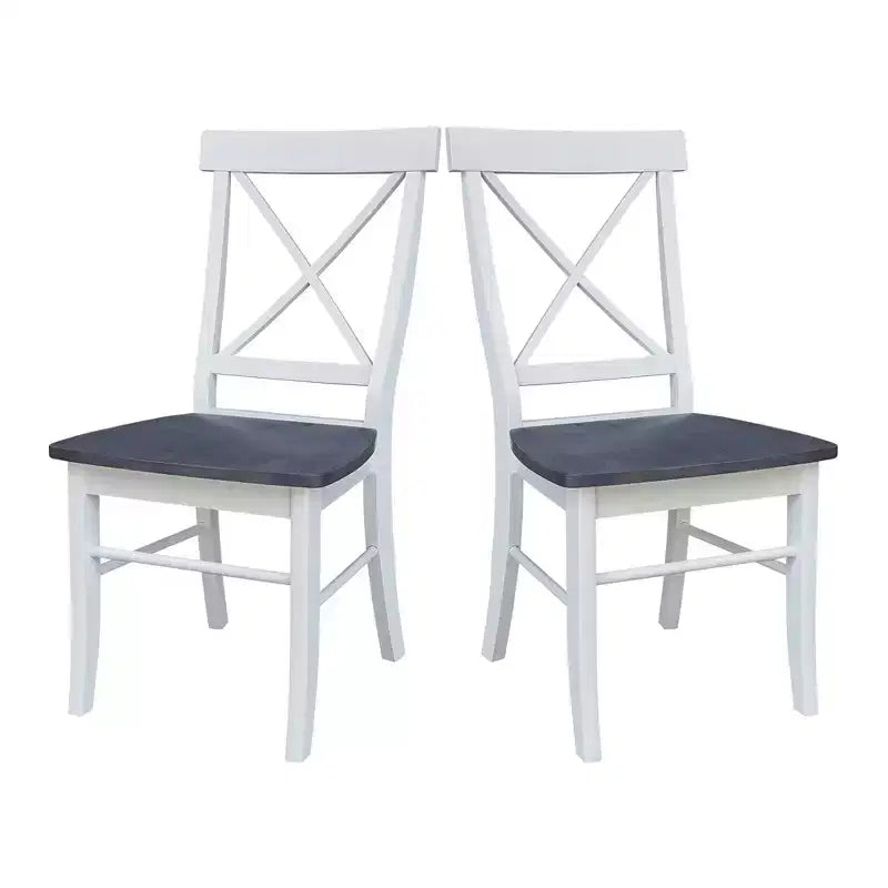 Set di 2 sedie con schienale a X in legno massello - International Concepts