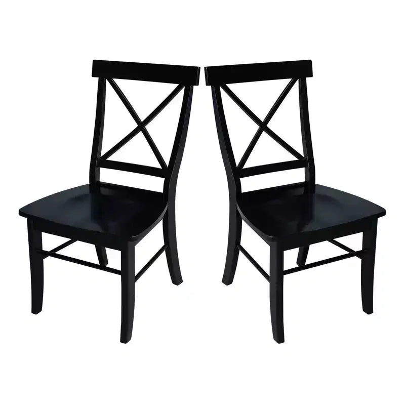 Set di 2 sedie con schienale a X in legno massello - International Concepts