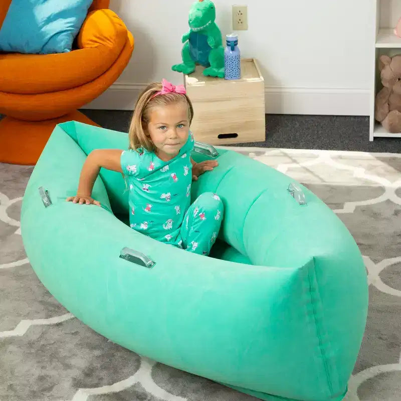 Bouncyband Comfy Hugging Peapod, Bozzolo Sensoriale, 60, per bambini dai 6 ai 12 anni e alti fino a 90-150 cm, verde