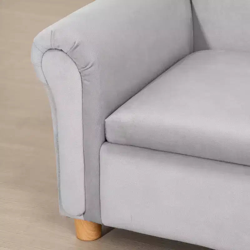 Divano per bambini Qaba, sedia con braccioli in legno per bambini in età prescolare, divanetto per bambini per la camera dei bambini, asilo con vano portaoggetti nascosto