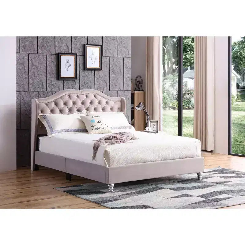 Passion Furniture Joy Jewel Letto a pannelli trapuntato Queen