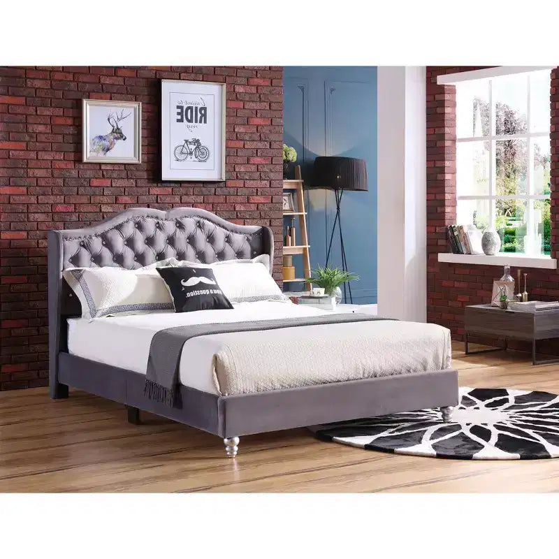 Passion Furniture Joy Jewel Letto a pannelli trapuntato Queen