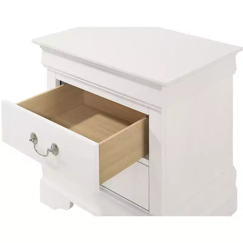 Comodino a 2 cassetti Passion Furniture Louis Philippe (24 pollici A X 21 pollici L X 16 pollici P)