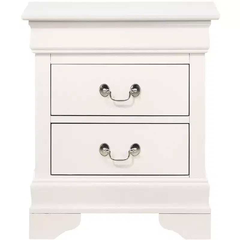 Comodino a 2 cassetti Passion Furniture Louis Philippe (24 pollici A X 21 pollici L X 16 pollici P)