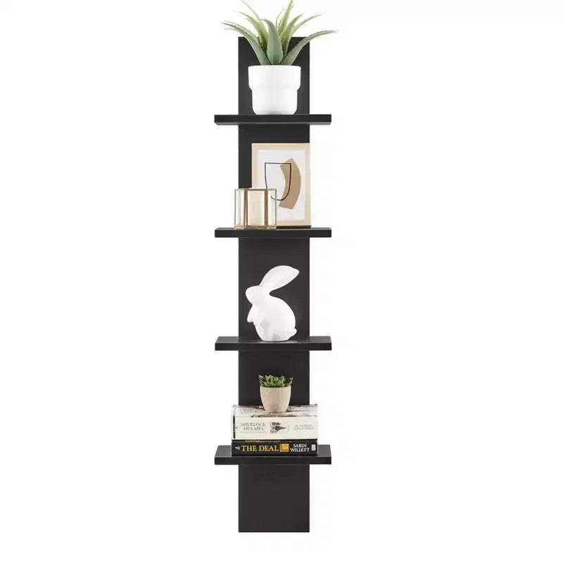 Scaffale a colonna con struttura a spina, 4 ripiani, 39,5 x 9, linea Utility - Danya B.