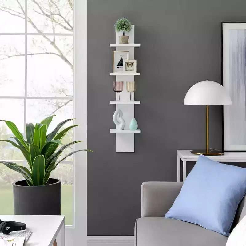 Scaffale a colonna con struttura a spina, 4 ripiani, 39,5 x 9, linea Utility - Danya B.