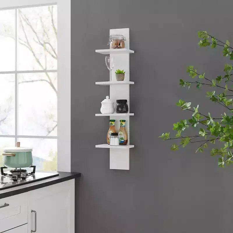Scaffale a colonna con struttura a spina, 4 ripiani, 39,5 x 9, linea Utility - Danya B.