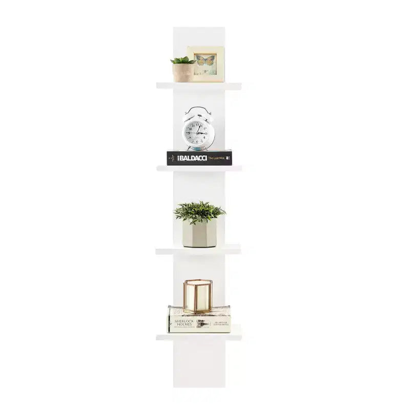 Scaffale a colonna con struttura a spina, 4 ripiani, 39,5 x 9, linea Utility - Danya B.