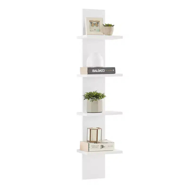 Scaffale a colonna con struttura a spina, 4 ripiani, 39,5 x 9, linea Utility - Danya B.