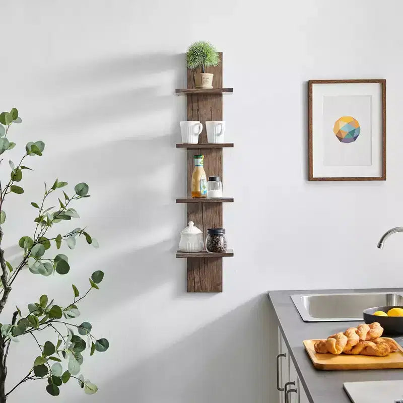 Scaffale a colonna con struttura a spina, 4 ripiani, 39,5 x 9, linea Utility - Danya B.