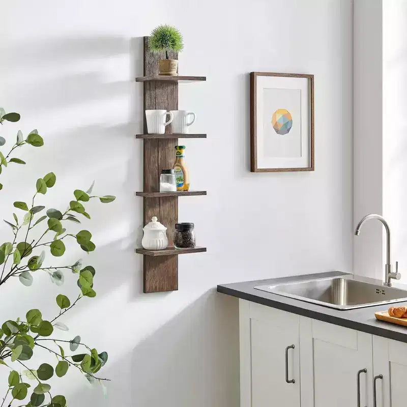 Scaffale a colonna con struttura a spina, 4 ripiani, 39,5 x 9, linea Utility - Danya B.