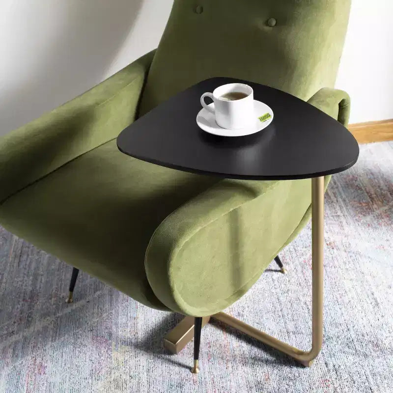 Tavolino ad C Kaiya - ACC3703A - Nero/Oro - Safavieh