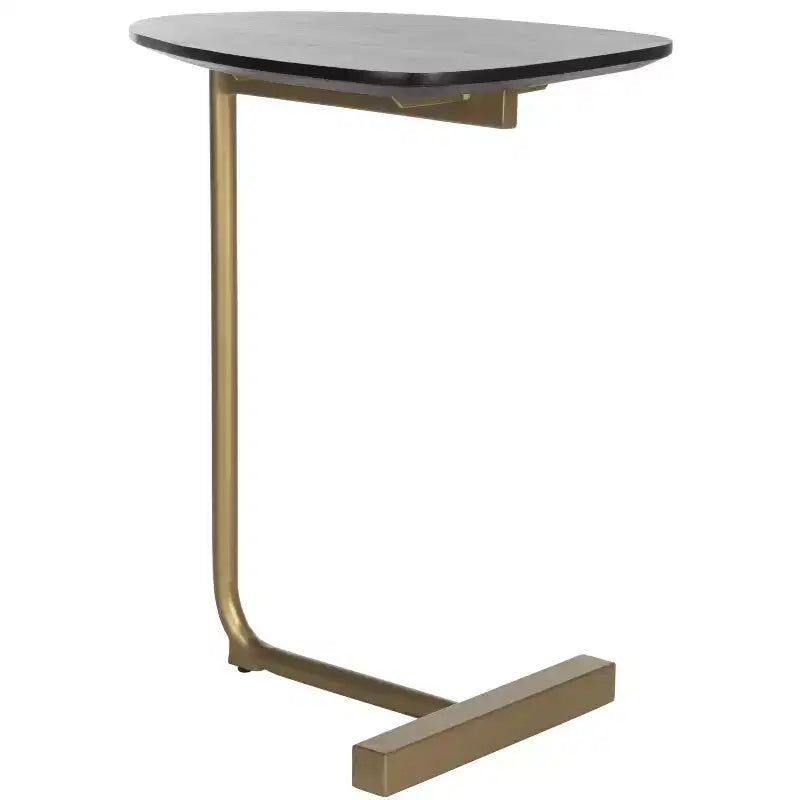 Tavolino ad C Kaiya - ACC3703A - Nero/Oro - Safavieh