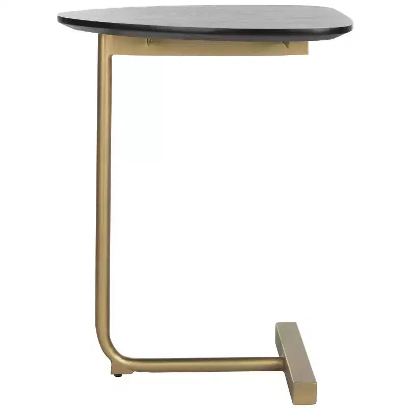 Tavolino ad C Kaiya - ACC3703A - Nero/Oro - Safavieh