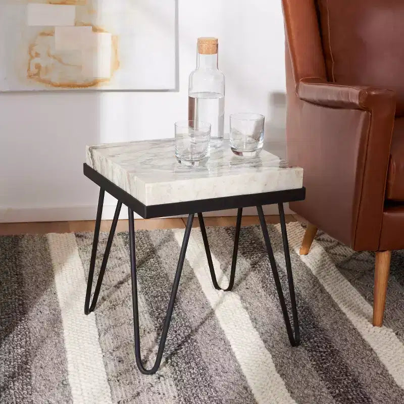 Tavolino d'appoggio Jada Stone - ACC3705 - Grigio/Nero Multicolore - Safavieh