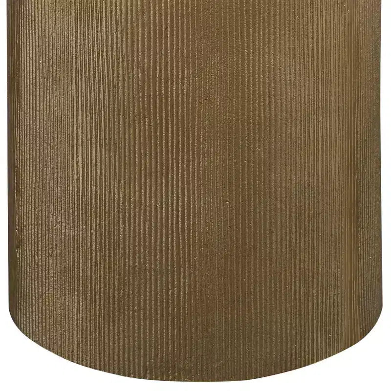 Tavolino d'appoggio rotondo Uttermost Glam in alluminio 12" largo oro antico per soggiorno camera da letto comodino ingresso casa ufficio bagno