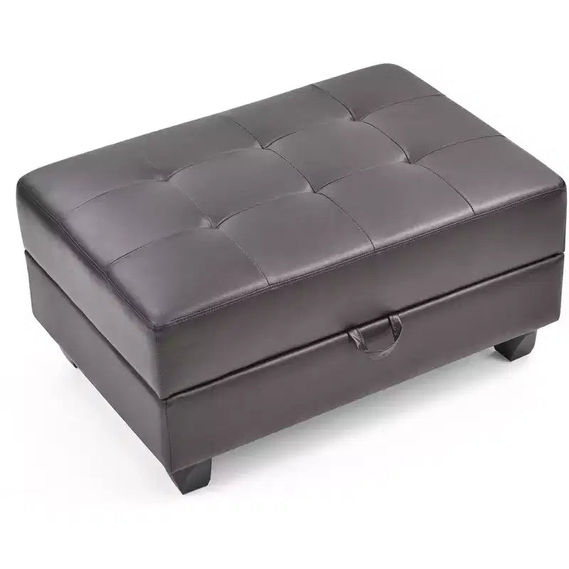 Passion Furniture Revere pouf contenitore imbottito in ecopelle