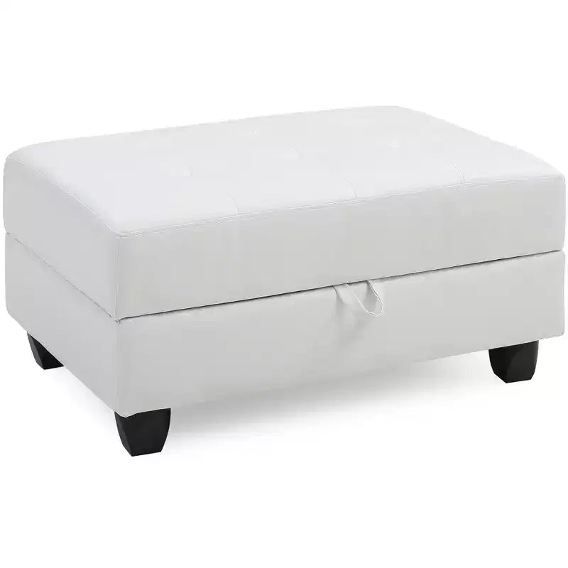 Passion Furniture Revere pouf contenitore imbottito in ecopelle