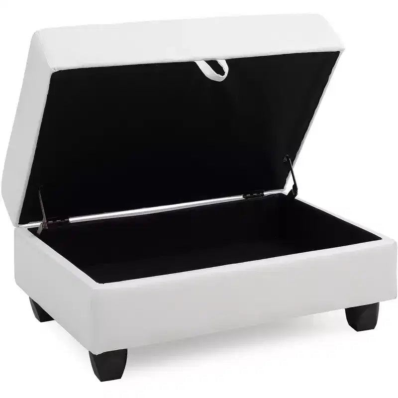 Passion Furniture Revere pouf contenitore imbottito in ecopelle