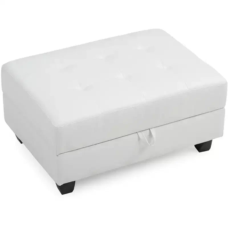 Passion Furniture Revere pouf contenitore imbottito in ecopelle