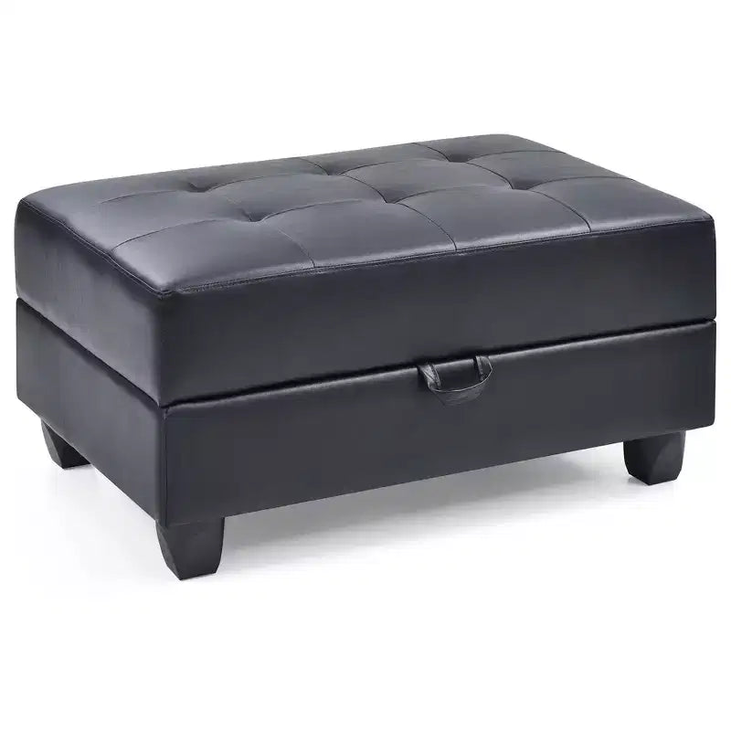 Passion Furniture Revere pouf contenitore imbottito in ecopelle
