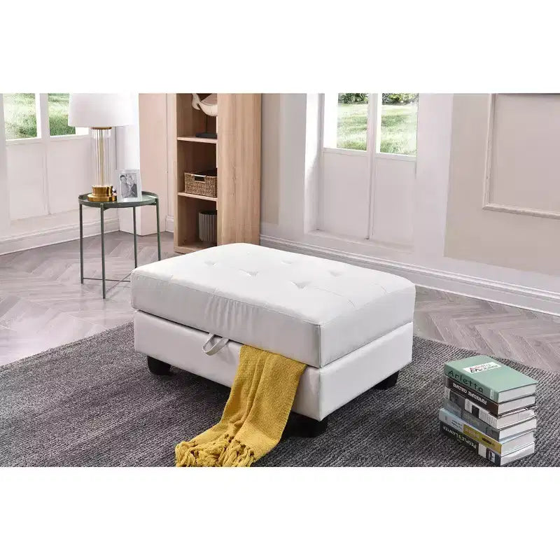 Passion Furniture Revere pouf contenitore imbottito in ecopelle