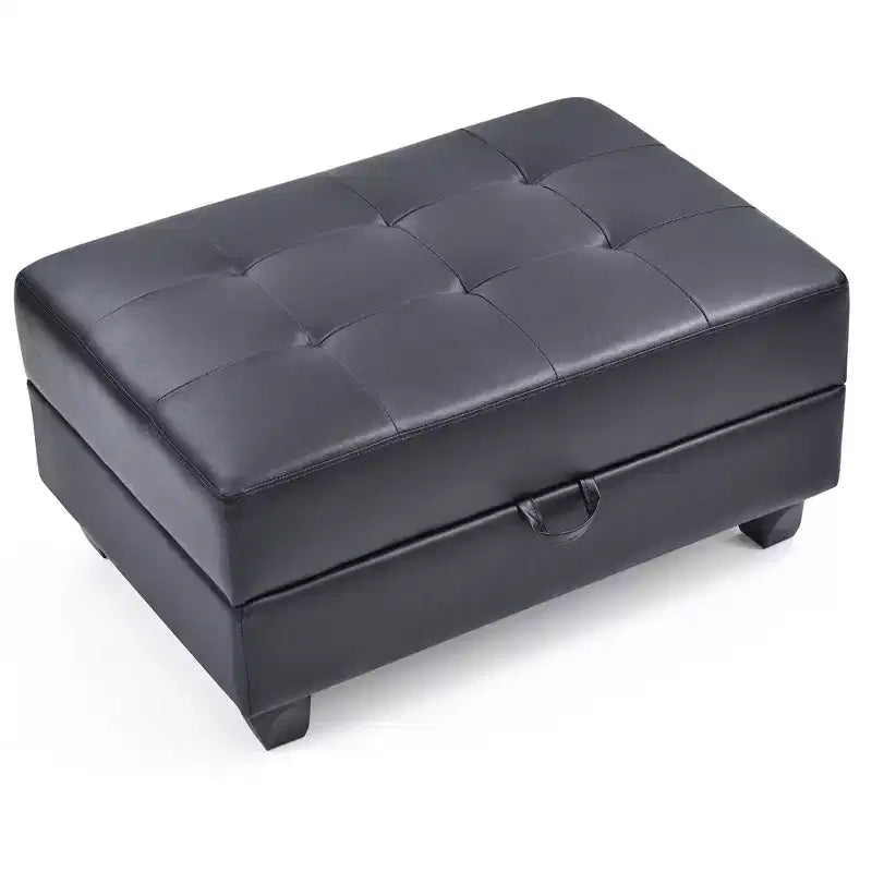 Passion Furniture Revere pouf contenitore imbottito in ecopelle