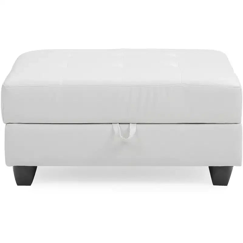 Passion Furniture Revere pouf contenitore imbottito in ecopelle