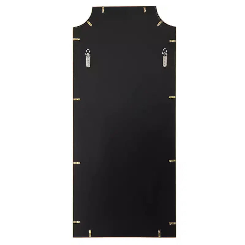 Specchio Decorativo da Parete Rettangolare Uttermost con Angoli Curvi e Cornice in Ottone Spazzolato Satinato, Larghezza 18, per Bagno, Camera da Letto, Soggiorno