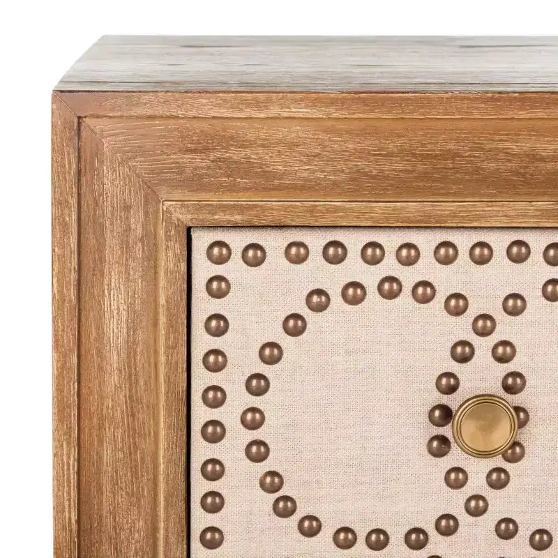 Cassettiera Kenta a 3 cassetti - CHS6415 - Rovere rustico/Lino beige - Safavieh