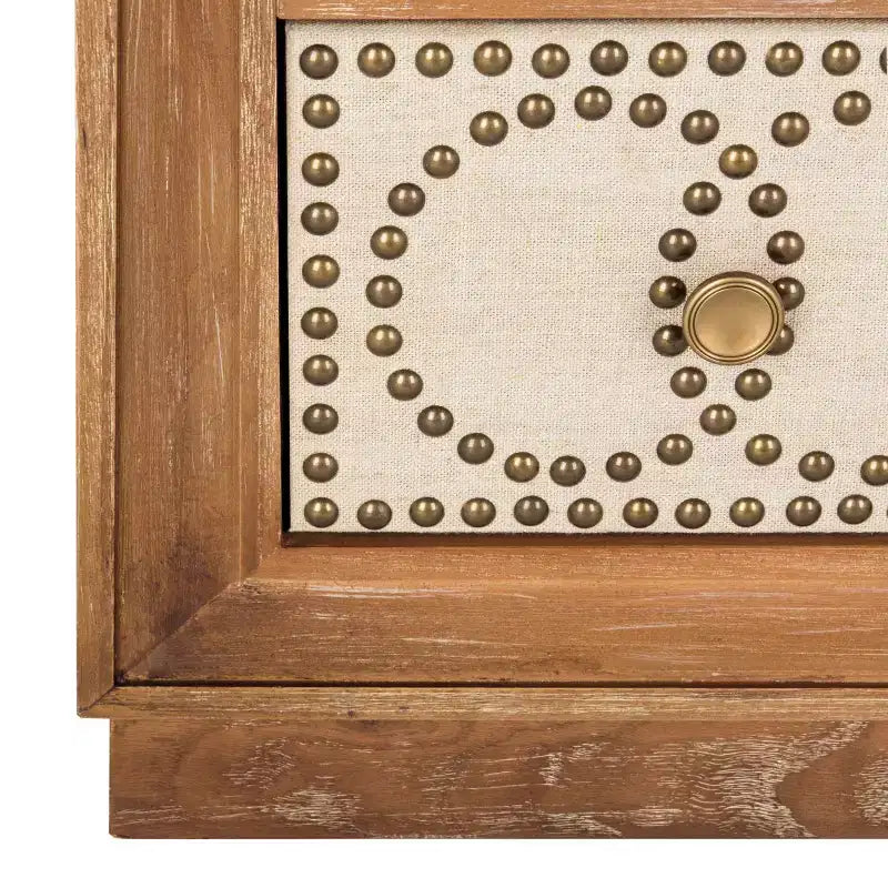 Cassettiera Kenta a 3 cassetti - CHS6415 - Rovere rustico/Lino beige - Safavieh