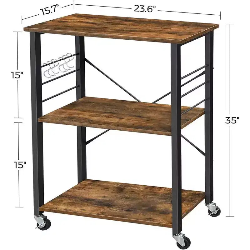 VASAGLE Scaffale da Cucina su Ruote