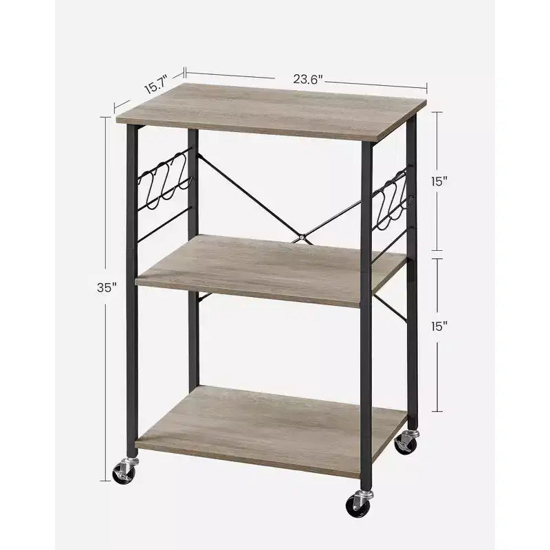 VASAGLE Scaffale da Cucina su Ruote