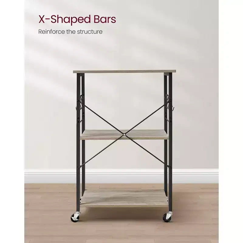 VASAGLE Scaffale da Cucina su Ruote