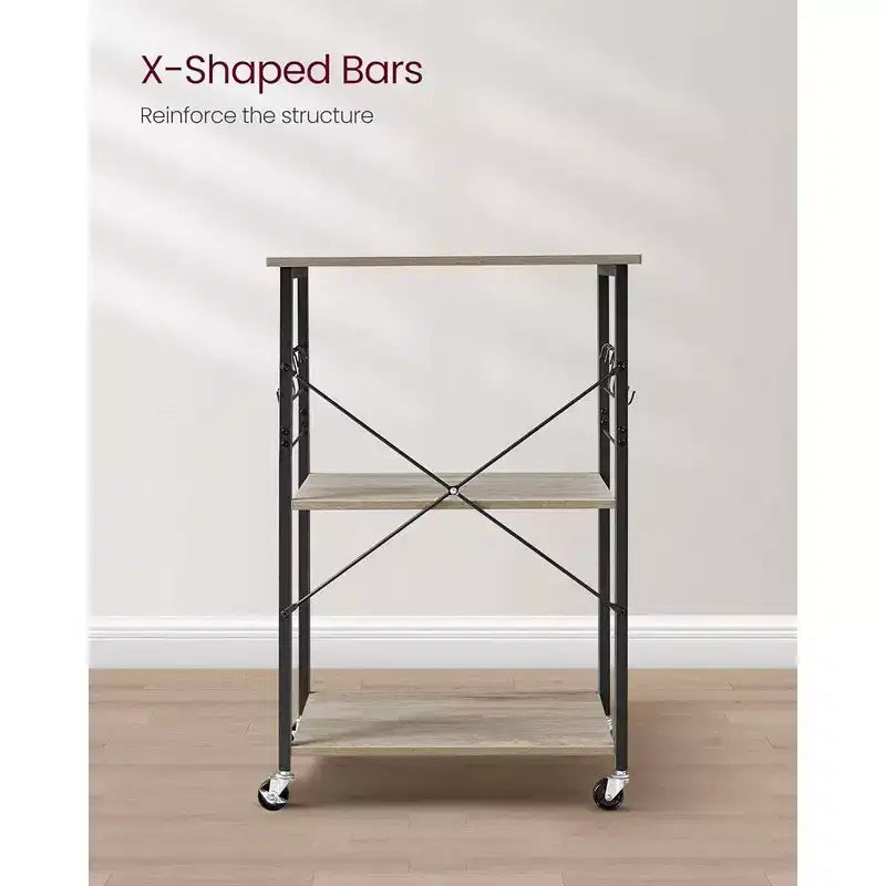 VASAGLE Scaffale da Cucina su Ruote
