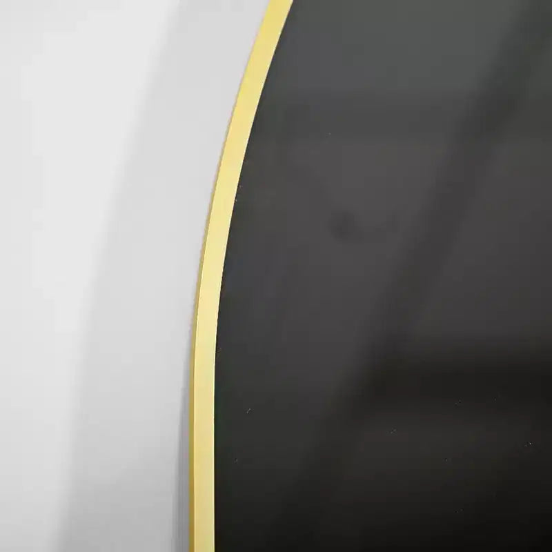 Specchio da parete per bagno HOMLUX, rettangolare, per vanità, verticale o orizzontale, nero/oro