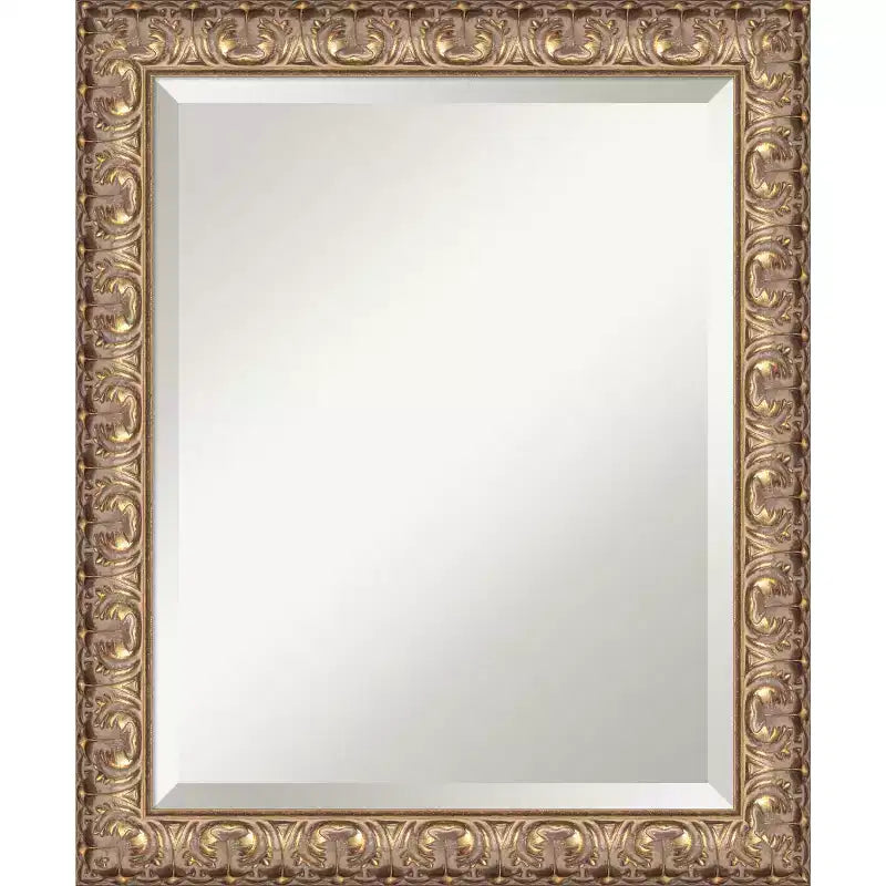 Amanti Art Florentine Gold Beveled Wood Framed Wall Mirror