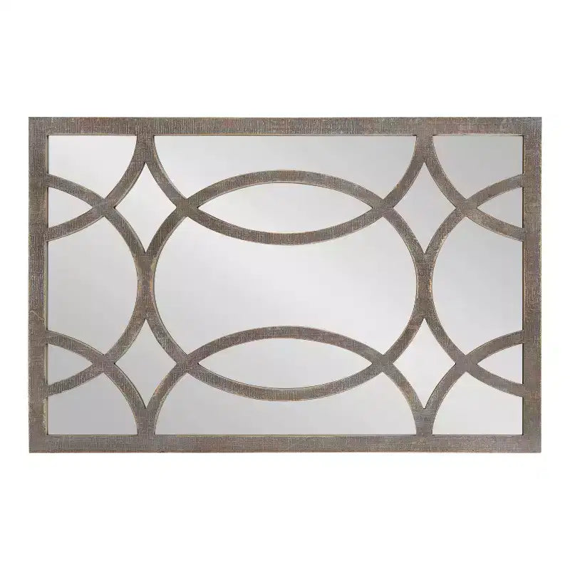 Specchio da parete Kate and Laurel Tolland Wood Panel, 24x36, Marrone rustico