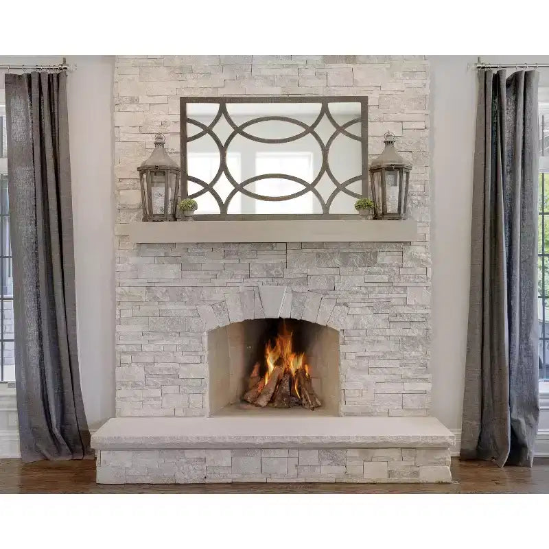 Specchio da parete Kate and Laurel Tolland Wood Panel, 24x36, Marrone rustico