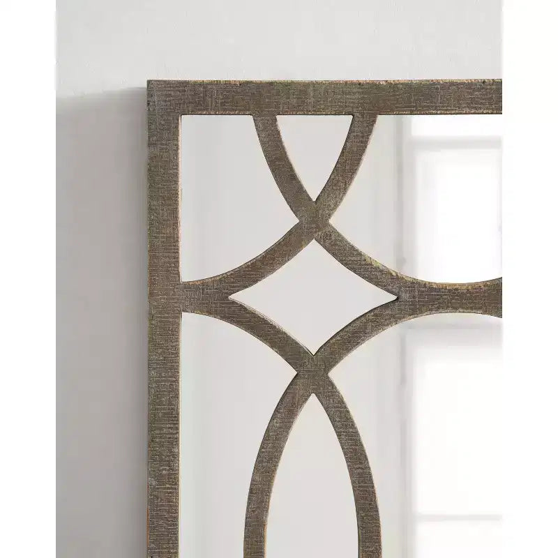 Specchio da parete Kate and Laurel Tolland Wood Panel, 24x36, Marrone rustico